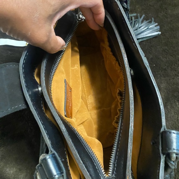 Patricia Nash Black Floral Embossed Shoulder Bag - Picture 3 of 12